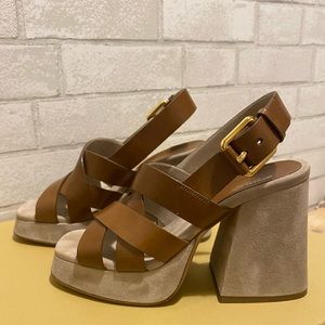 Michael Kors Collection (Stella Calf Leather Platform)